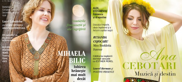 Mihaela Bilic si Ana Cebotari pe copertele Marea Dragoste-revistatango.ro, nr. 119, mai 2016