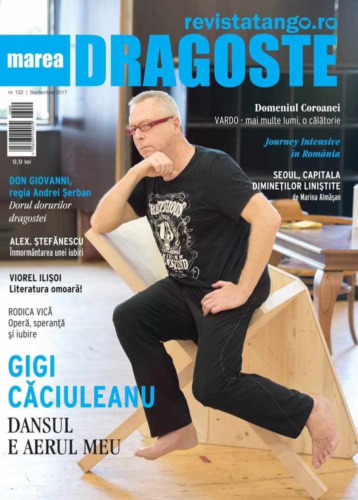 Gigi Caciuleanu Teodorescu pe coperta Marea Dragoste-revistatango.ro, nr. 132, septembrie 2017