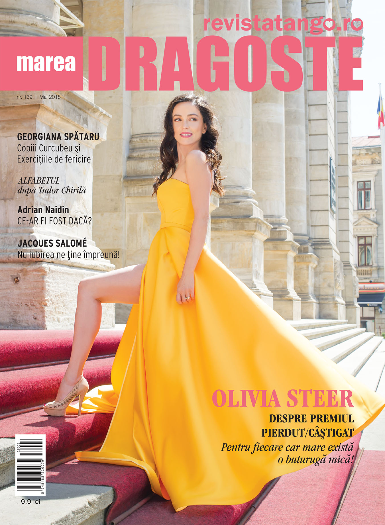 Olivia Steer pe coperta Marea Dragoste-revistatango.ro, nr. 139, mai 2018
