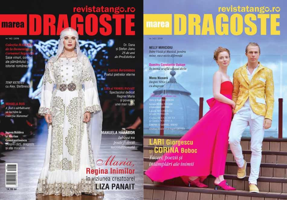 Manuela Harabor, Lari Giorgescu si Corina Boboc pe copertele Marea Dragoste-revistatango.ro, nr. 142, 2019