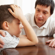 Father,Comforts,A,Sad,Child.,Problems,In,The,Family