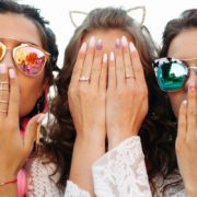 Close,Up,Of,Three,Young,Girls,Wearing,In,Creative,Sunglasses