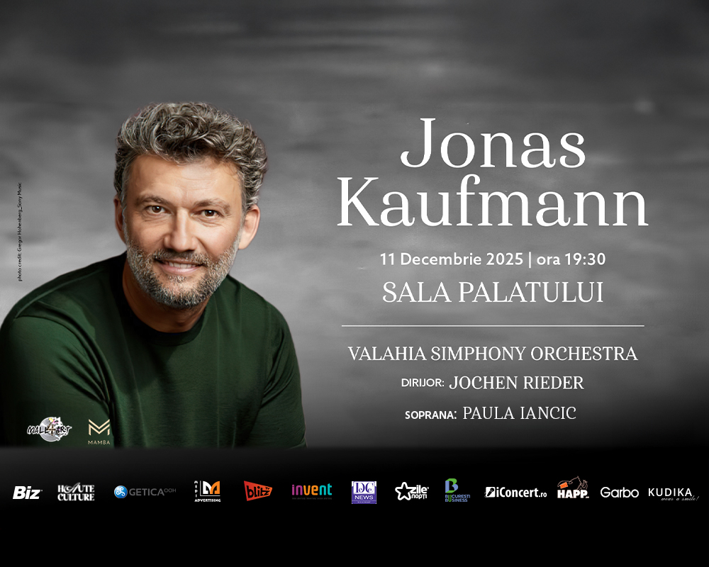 Concert de excepție la Sala Palatului: Tenorul Jonas Kaufmann și soprana Paul Iancic cântă împreună!